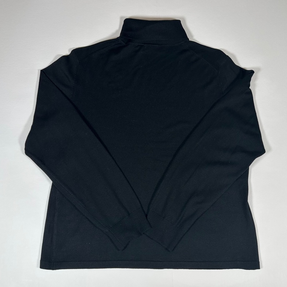 Liz Claiborne Collection Women MP Black Silk Blend Turtleneck Sweater